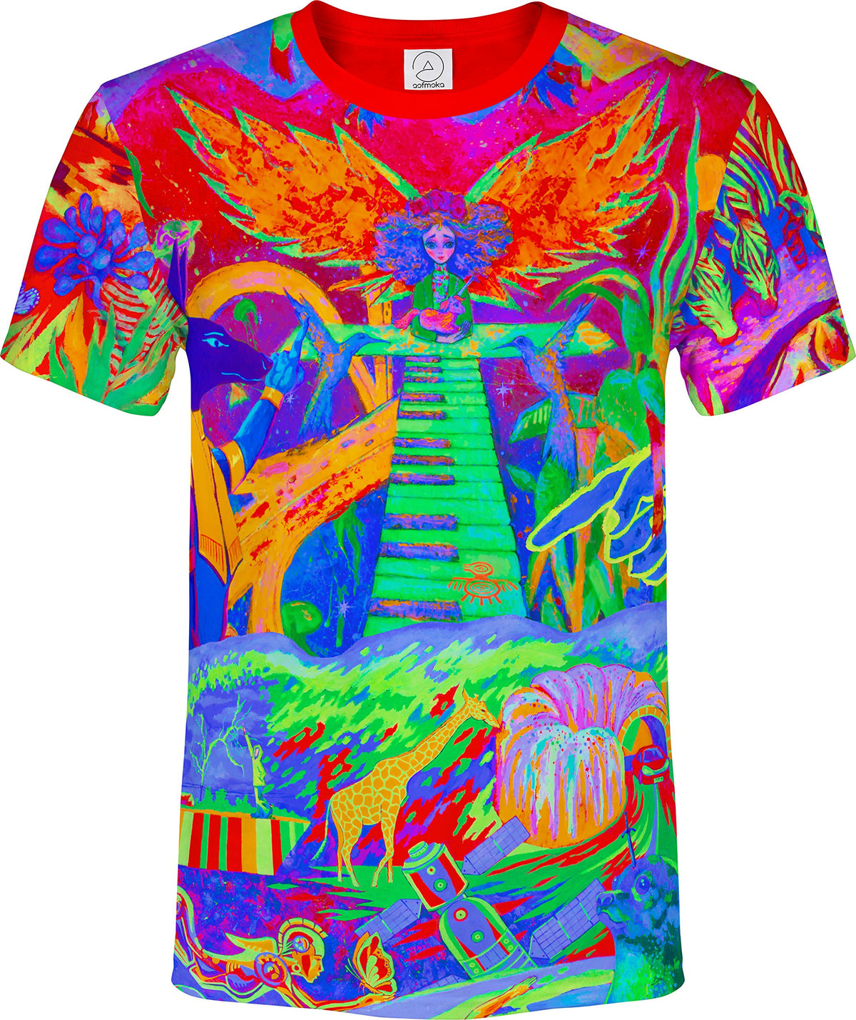 Neon Element T Shirt Glow in UV Fluorescent Ulia And Team