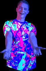 Fluorescent T-Shirt Glow in UV Fluorescent New Reality