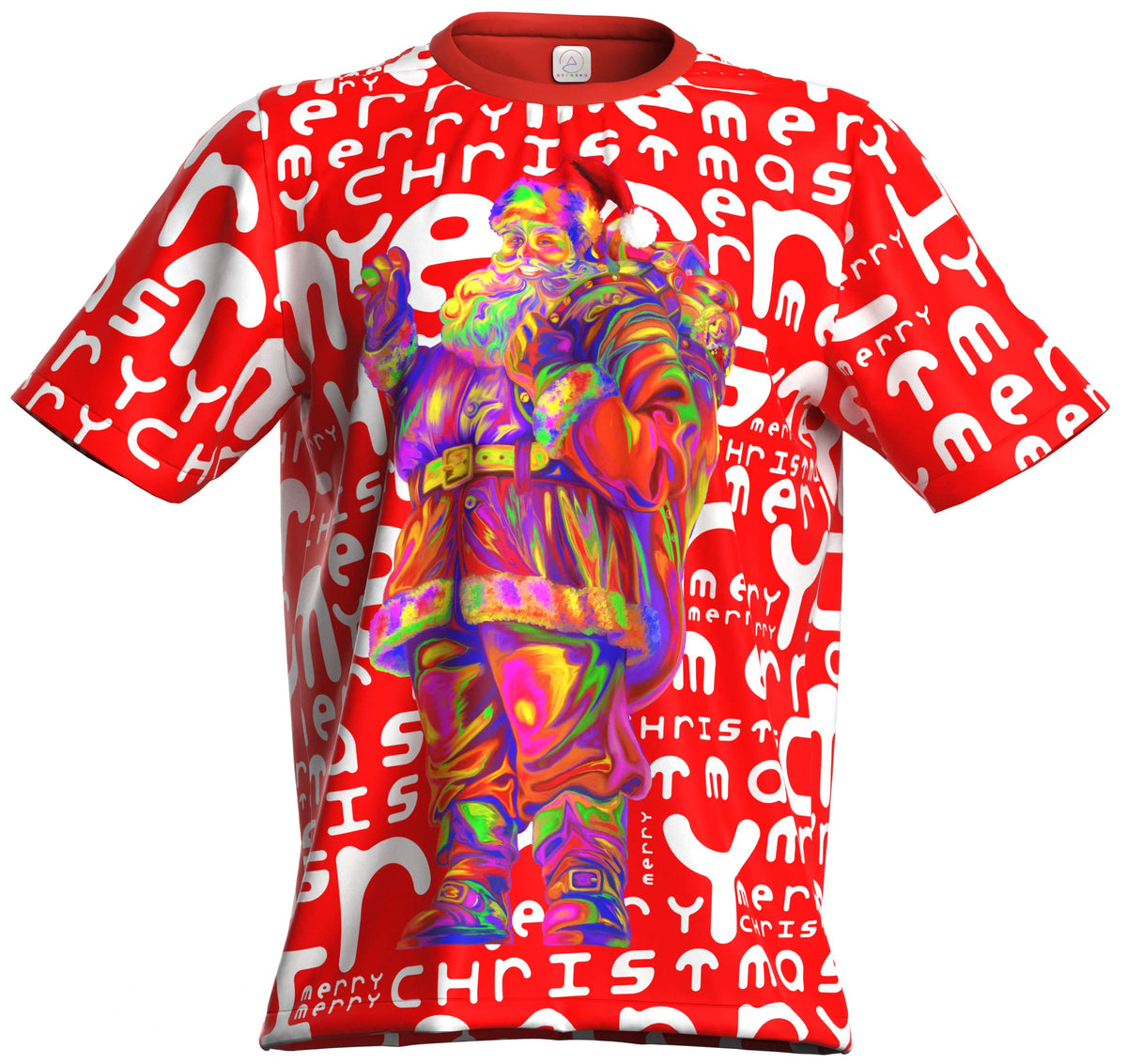 Neon T-Shirt Men Glow Blacklight UV Reactive Art Multicolor
