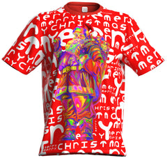 Neon T-Shirt Men Glow Blacklight UV Reactive Art Multicolor