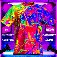 Neon Graphic T-Shirt Glow in UV Fluorescent Sugar Sayings
