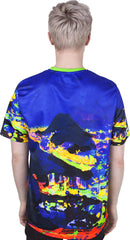 Paradise Palms Night City Fractal  Mushrooms Light Unisex Adult T-Shirts