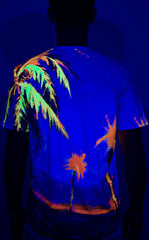 Girls Faces Splash Famous Fluorescent Blacklight Uv Neon Reactive Crazy Party T-Shirt