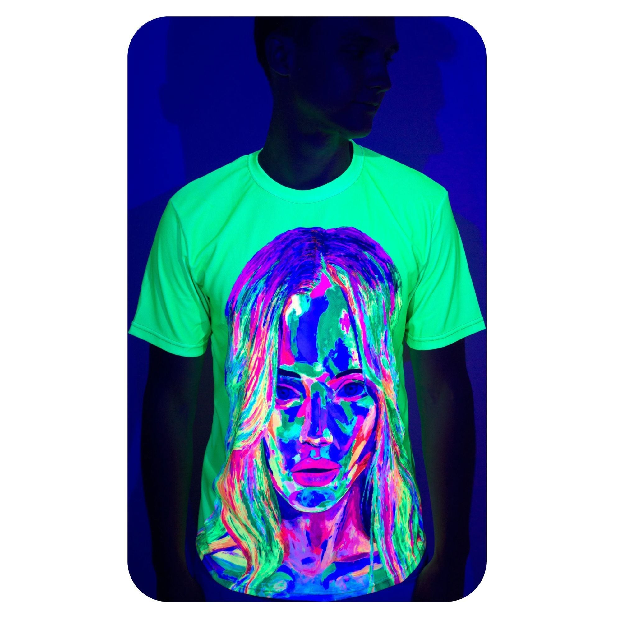 Acid Rave Shirt Men Glow in Ultraviolet Fluorescent Obramovich ts11
