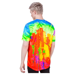 Acid Rave Shirt for Men Glow in Ultraviolet Fluorescent Drip City ts23