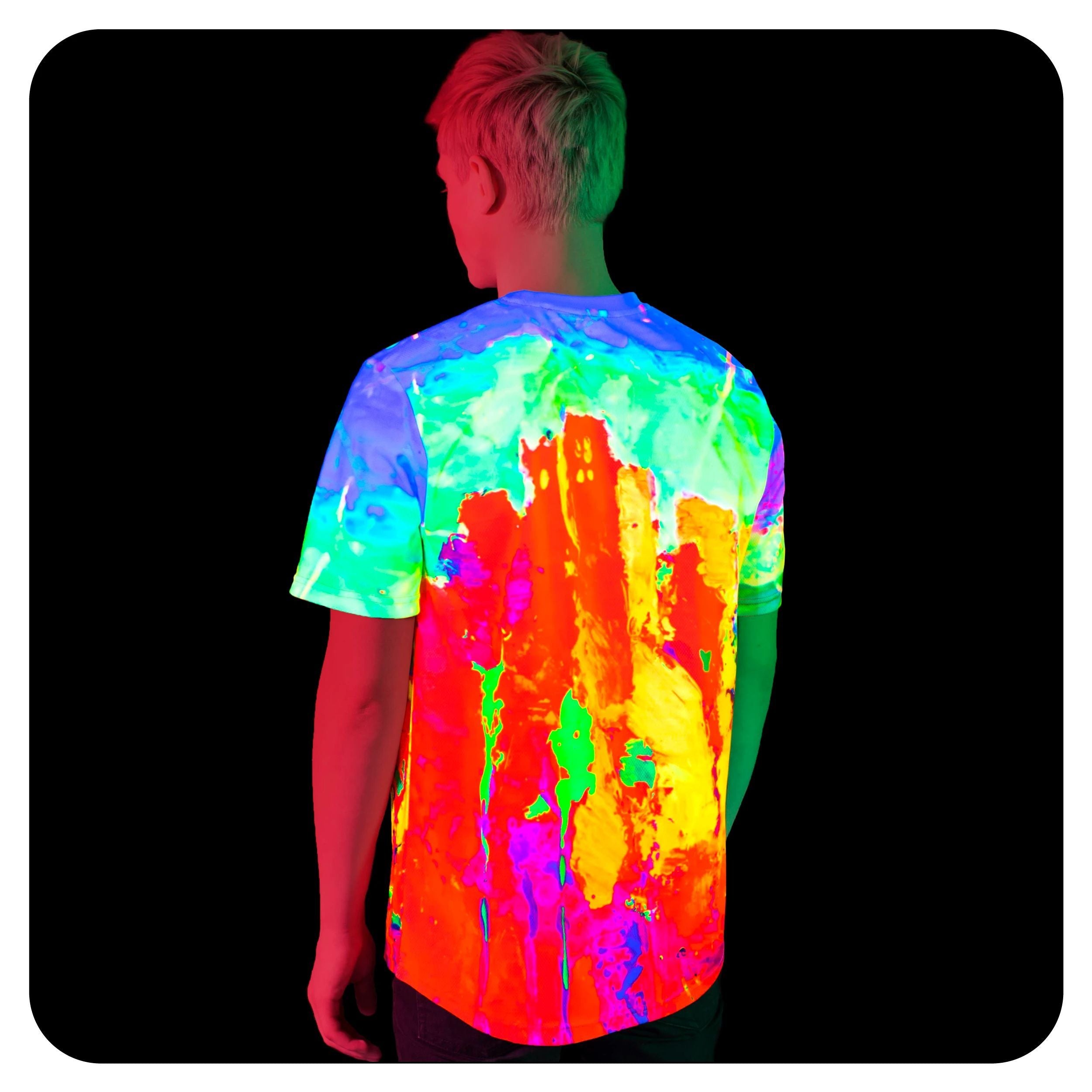 Acid Rave T-Shirt Glow in Ultraviolet Fluorescent Drip City ts23
