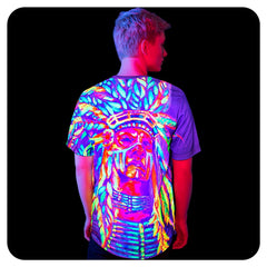 Blacklight T Shirts Designs Nation Chief Glow in UV Fluorescent ts24
