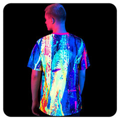 Neon Light T Shirt india Glow in UV Fingerprint ts26