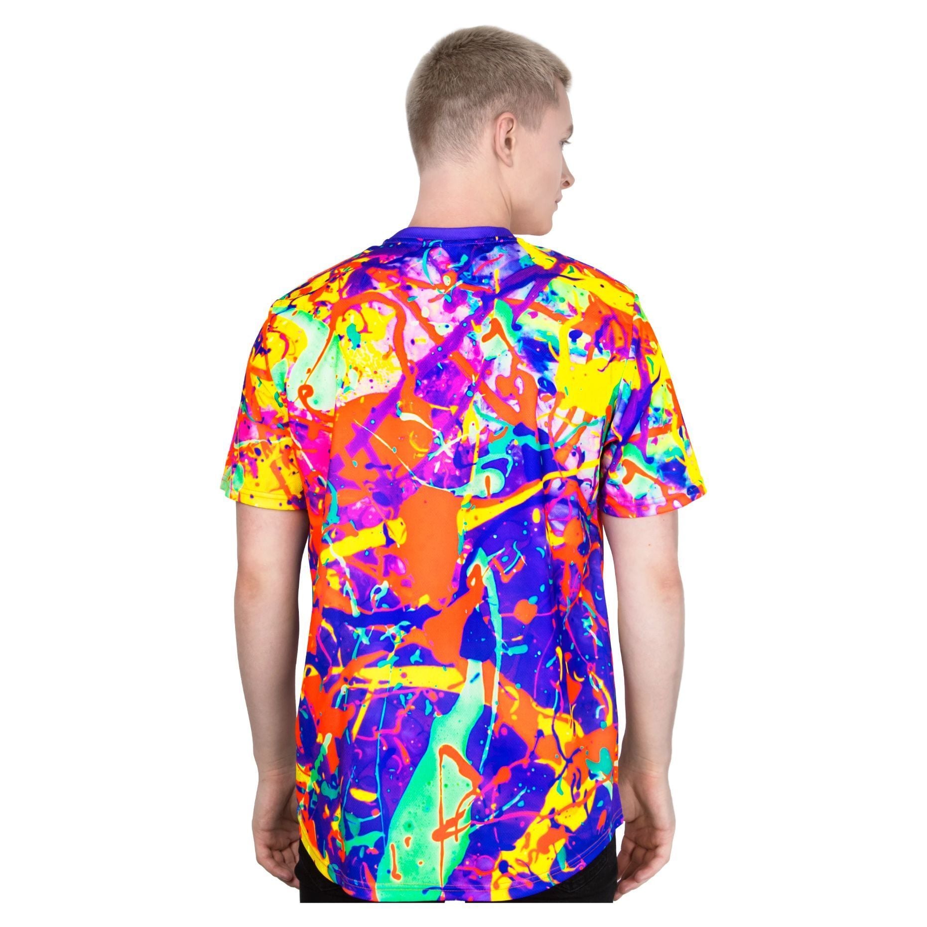 Neon Party T Shirt Design Glow in UV Fluorescent New Reality ts38