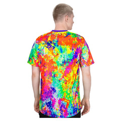Neon Party T-Shirt Mens Glow in UV Fluorescent Moka Creation ts40
