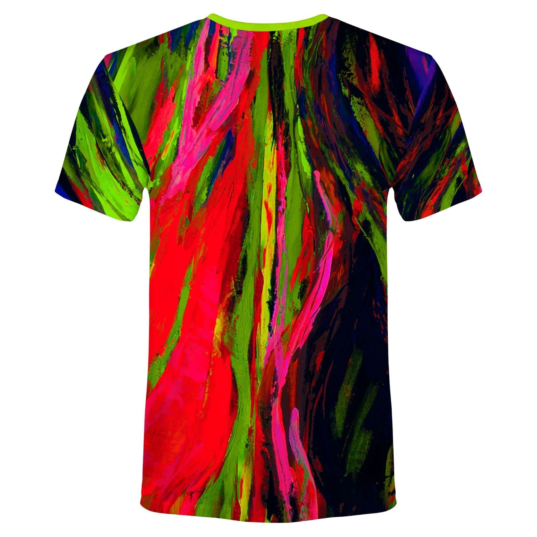 Neon Printed T-Shirt for Women Glow in UV Fluorescent Face Dragon ts8