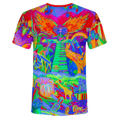 Neon Sign Printed T Shirt Glow in UV Fluorescent Ulia And Team ts6