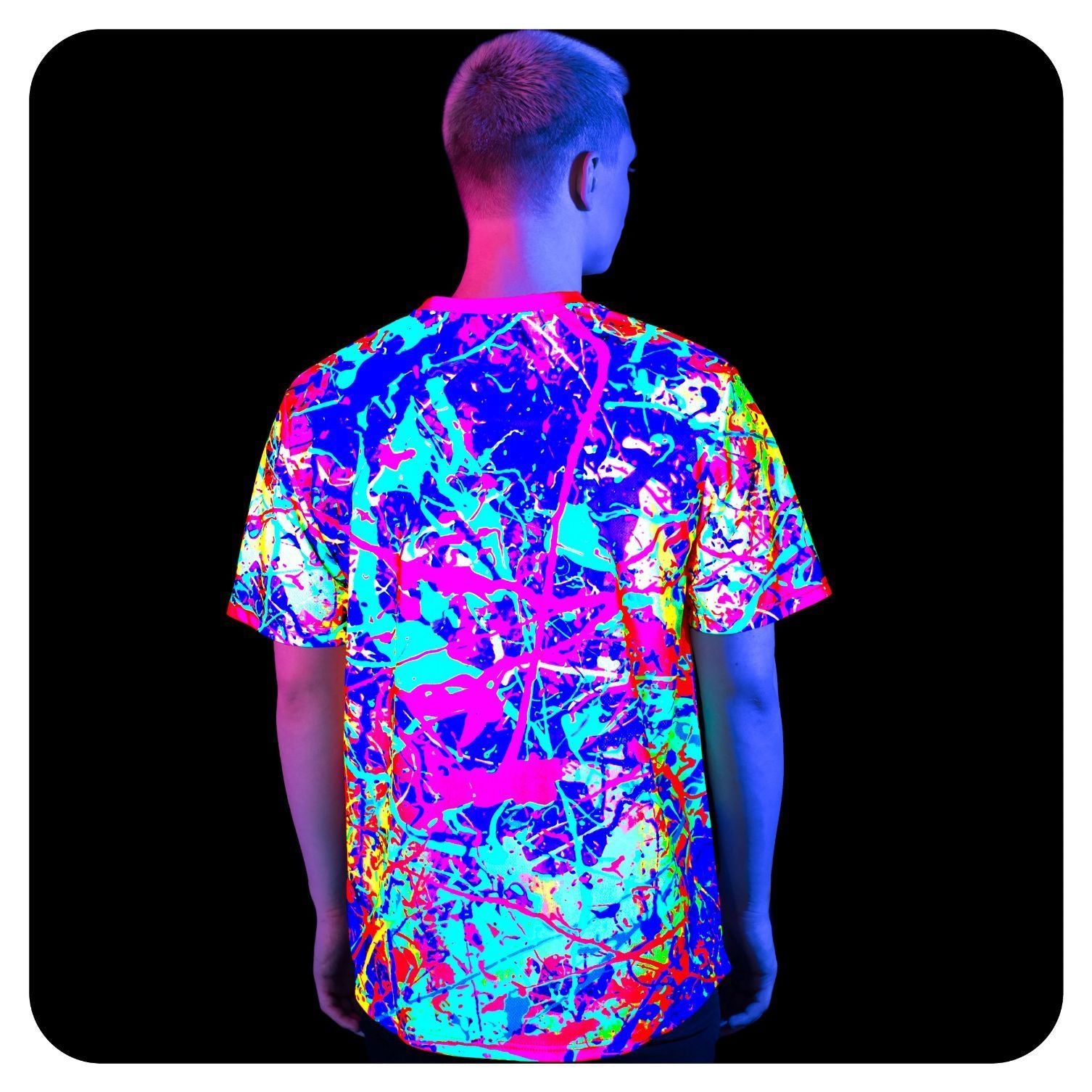 Neon Sign T Shirt Glow in UV Fluorescent Ginger Bees ts37