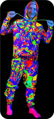 Neon Sweatshirt UV Fluorescent Neon Elegant Elephant bhm5