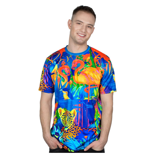 Print Tshirt Design Glow in UV Fluorescent Lion Jungle tss13