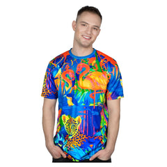 Print Tshirt Design Glow in UV Fluorescent Lion Jungle tss13