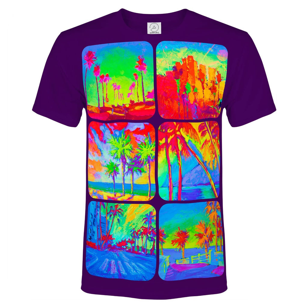 Shirts With Palms Glow in UV Fluorescent Neon Design ts4
