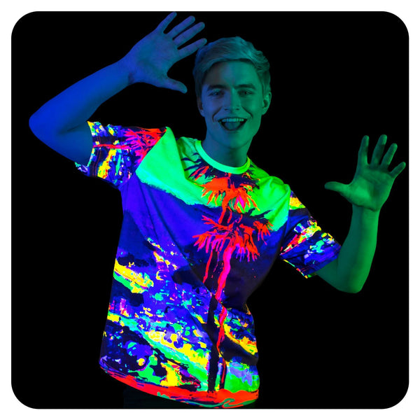 T Shirt Design And Print Glow in Ultraviolet Fluorescent Sri Lanka ts18