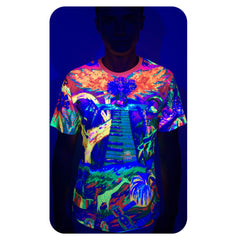 T-Shirts With Print for Men Glow in UV Fluorescent Ulia And Team ts6