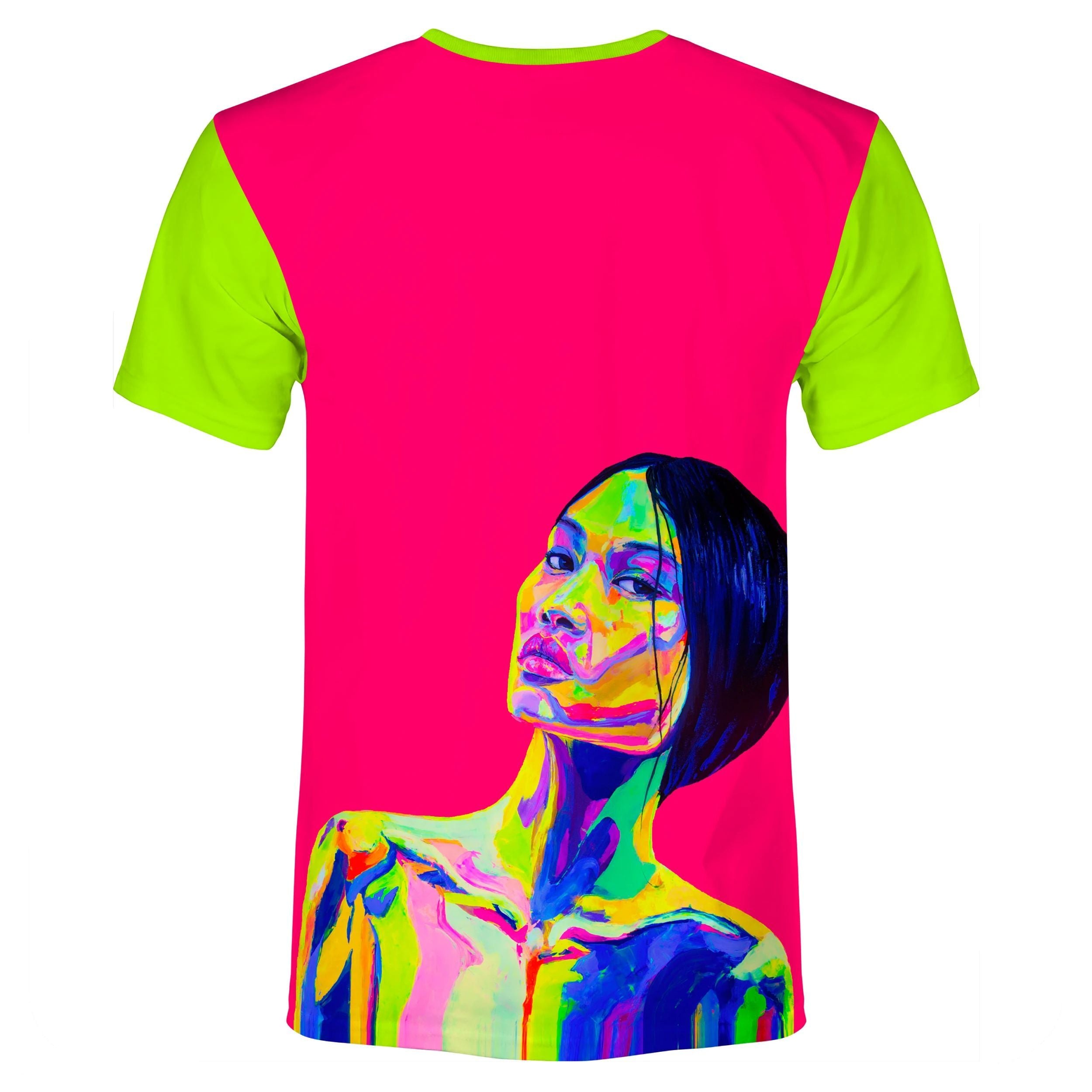 UV Activated T Shirt Glow in Ultraviolet Fluorescent Ulia ts10